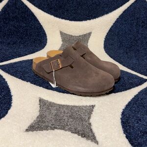 Birkenstock Boston Clog Suede Sandal Mocha Women’s Size 7 8 or 9